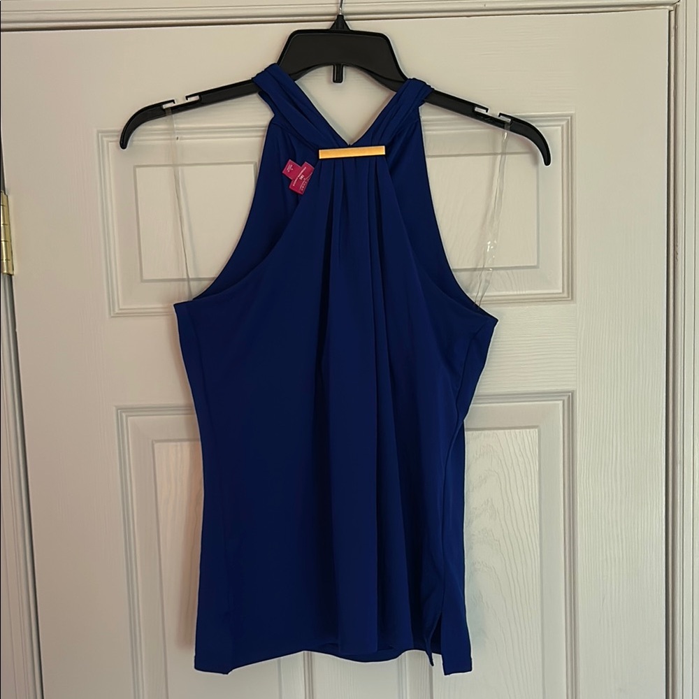 INC International Concepts Royal Blue Halter Tank Top